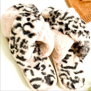 Fluffy Furry Cross Front Slipper